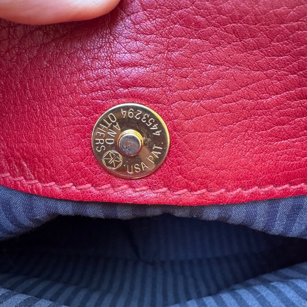 Auth Vintage Tomato Red Costa Rica Coach 4924 Sonoma Pocket Zip Leather Bag - Picture 8 of 15